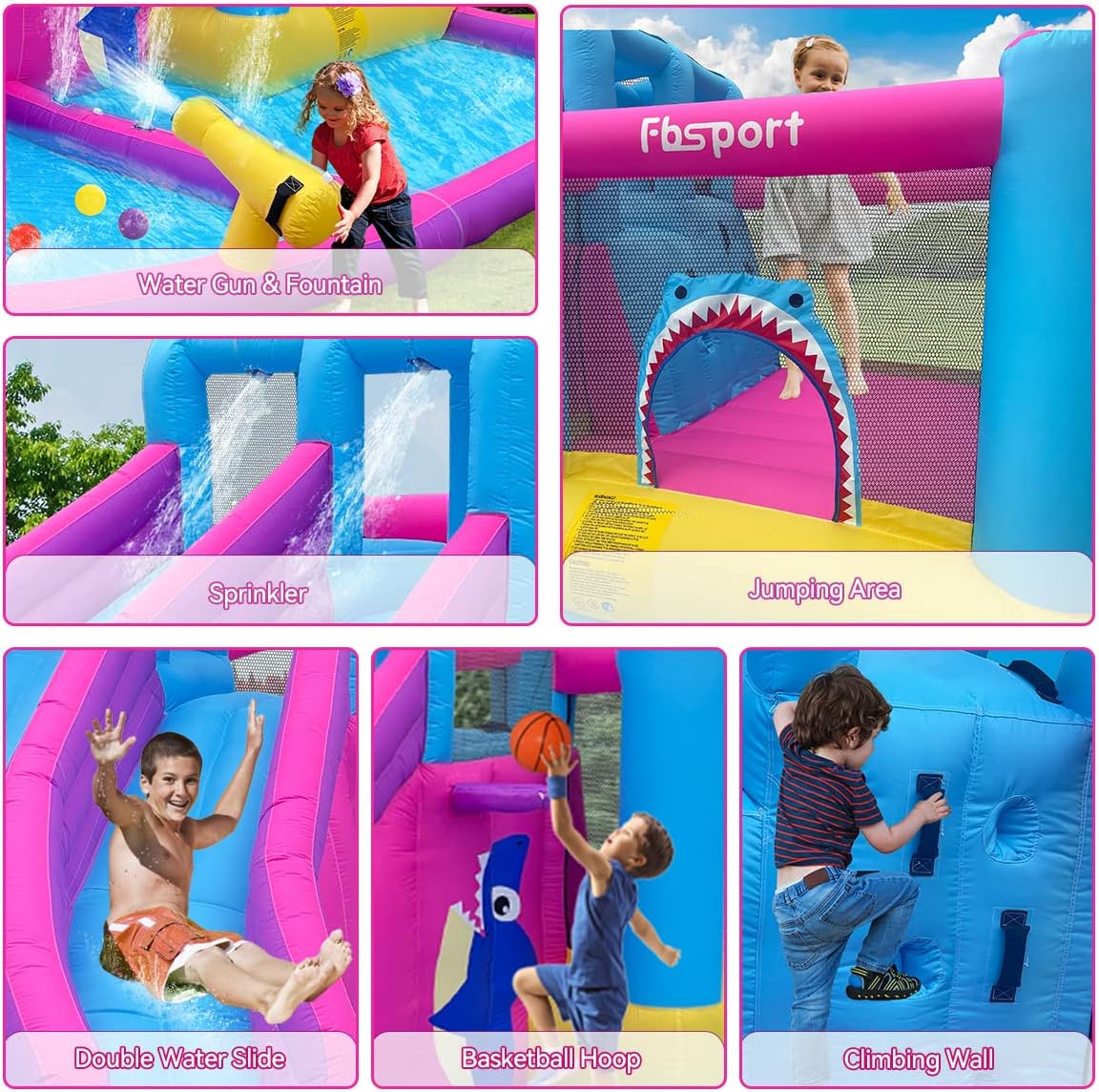 منزلق مائي مزدوج قابل للنفخ لل - مراجعة Kids Outdoor Inflatable وسعره
